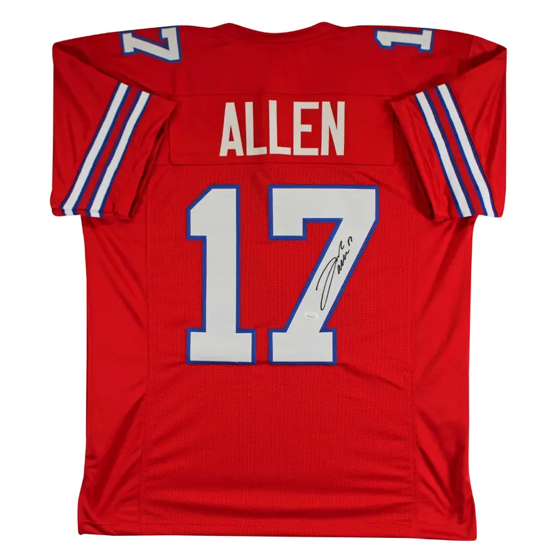 Josh Allen Authentic Signed Red Pro Style Jersey Autographed JSA Witnessed