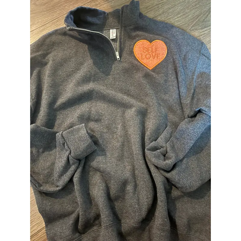 Love Conversation Heart 1/4 Zip -large