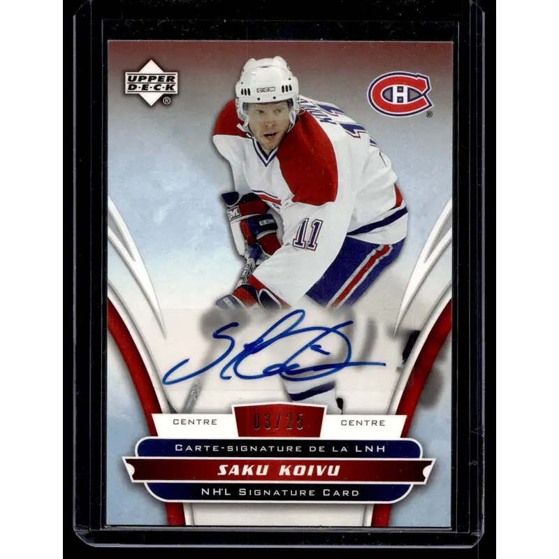2006-07 Upper Deck McDonald's Autographs - Saku Koivu #A-SK /25