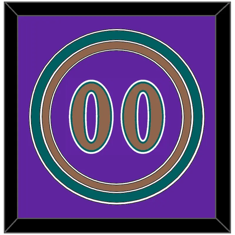 Arizona Number - Alternate Purple (1998-2006) - Triple Mat 2