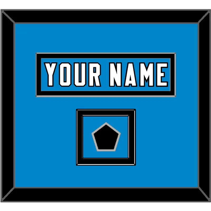 Carolina Nameplate & Jersey Logo Patch - Home Blue Jersey - Double Mat 2