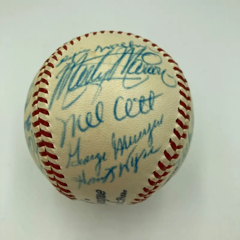 1947 All Star Game Team Signed Baseball Mel Ott Stan Musial JSA COA