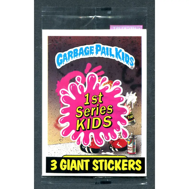 1986 Topps Garbage Pail Kids Series 1 Giant Stickers Unopened Pack (3)