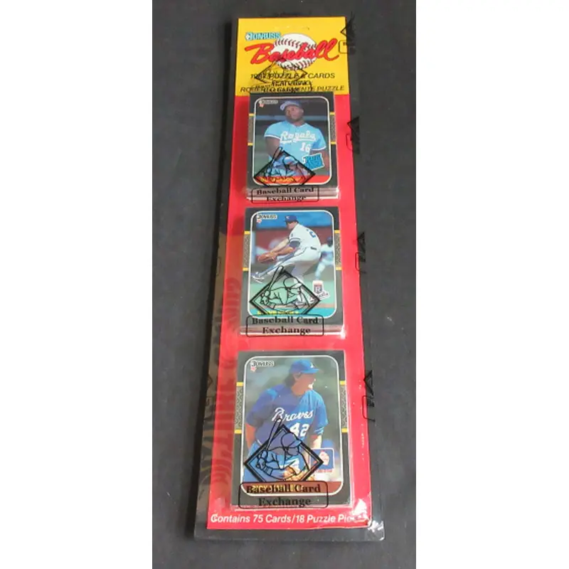 1987 Donruss Baseball Unopened Blister Rack Pack (Bo Jackson Top) (BBCE)