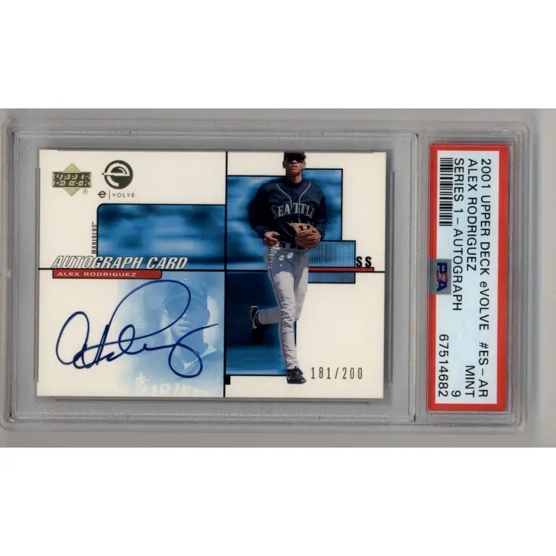 Alex Rodriguez 2001 Upper Deck eVolve Autograph #ESAR S1 181/200 PSA 9