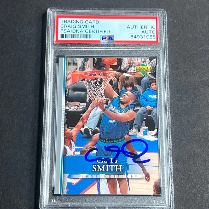 2007-08 Upper Deck #67 Craig Smith Signed Card AUTO PSA Slabbed Timberwolves