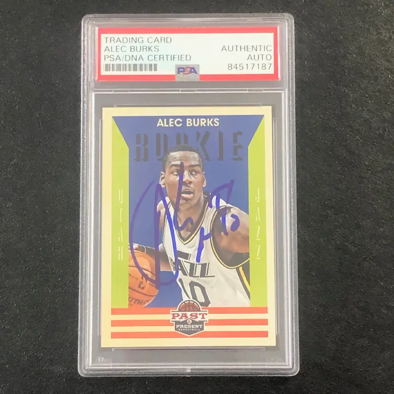 2012-13 Panini Past & Present #246 Alec Burks Signed Card AUTO PSA Slabbed RC Jazz