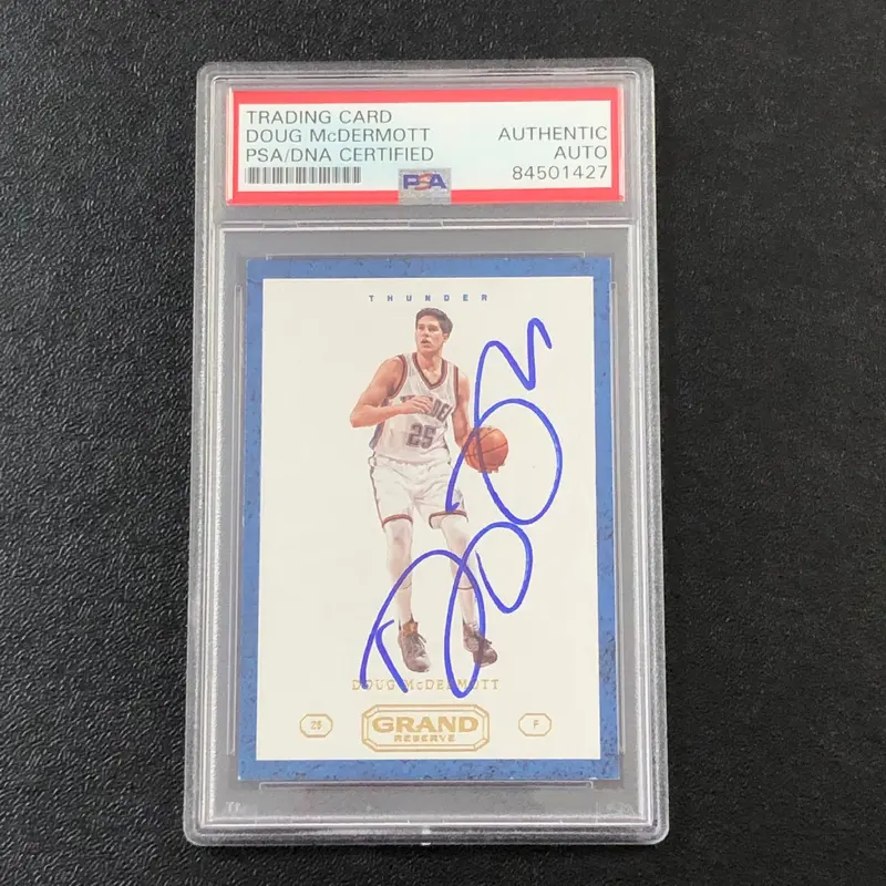 2016-17 Panini Grand Reserve #76 Doug McDermott Signed Card AUTO PSA Slabbed Thunder