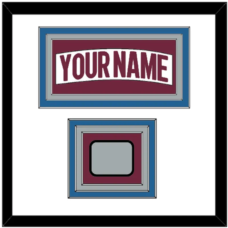 Colorado Nameplate & 2022 Stanley Cup Finals Patch - Road White - Triple Mat 1