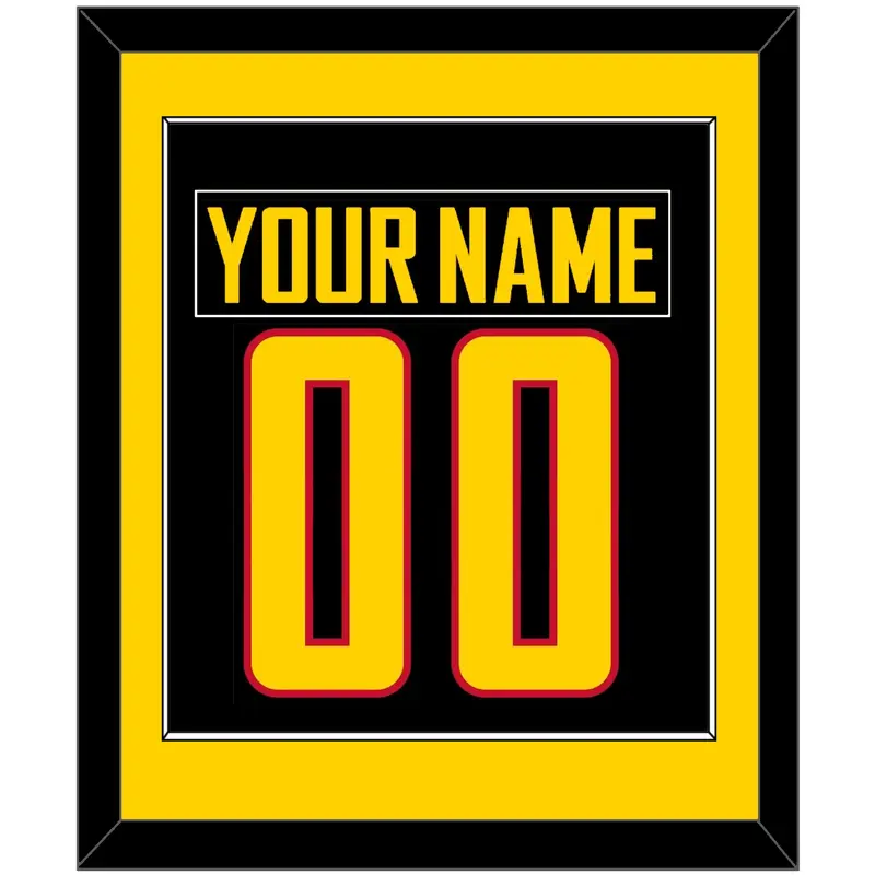 Vancouver Nameplate & Number (Back) Combined - Alternate Black - Single Mat 2
