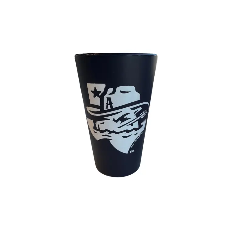 Amarillo Sod Poodles Navy Silicone 16 oz Pint Glass