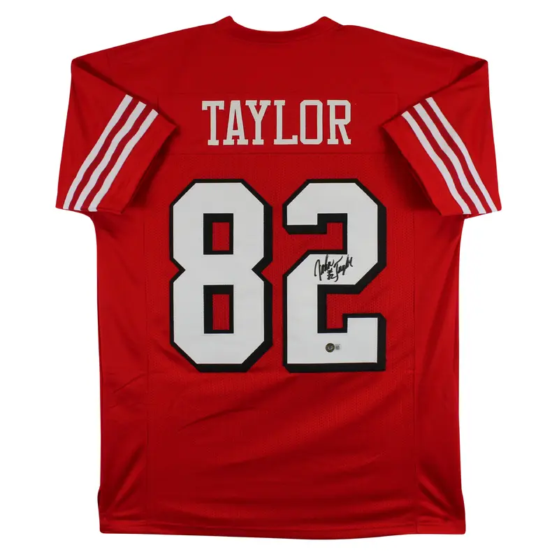 John Taylor Authentic Signed Red Pro Style Jersey Autographed BAS