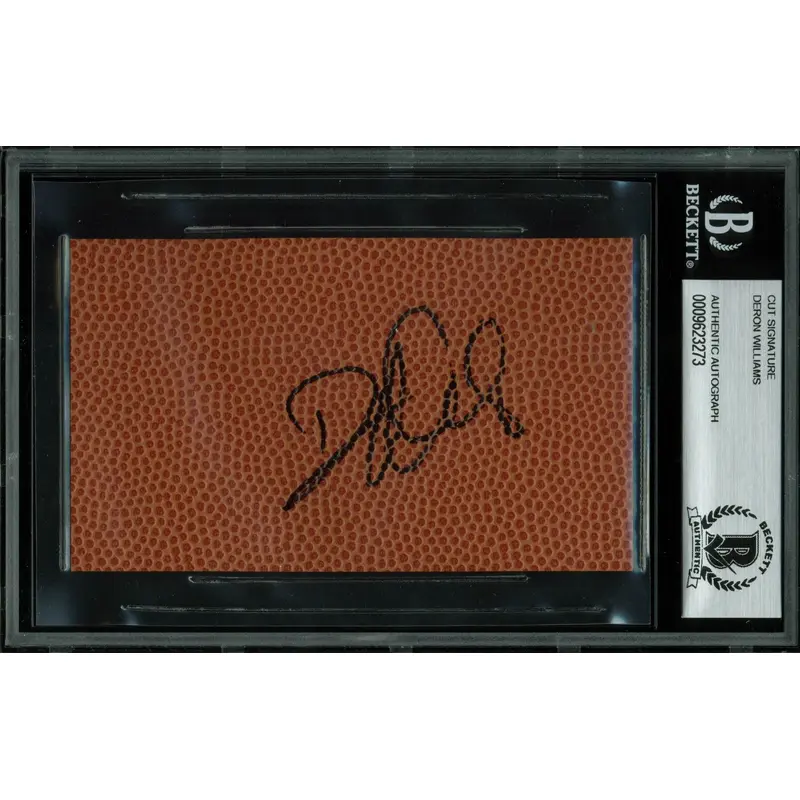 Mavericks Deron Williams Signed 3x5 Basketball Cut Signature BAS Slabbed