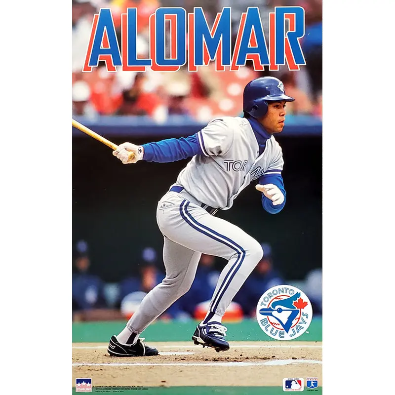Roberto Alomar "Line Drive" (1994) Toronto Blue Jays Poster - Starline Inc.