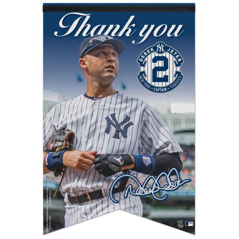 Derek Jeter "Thank You" New York Yankees Premium Felt Collector's Banner - Wincraft