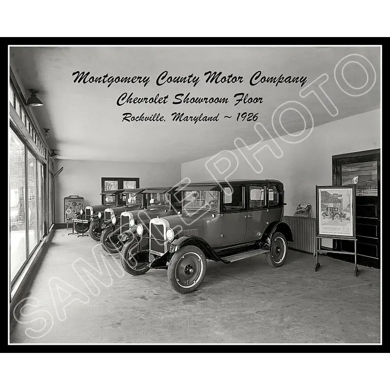 1926 Chevrolet Dealership 8X10 Photo - Rockville Maryland - 3018