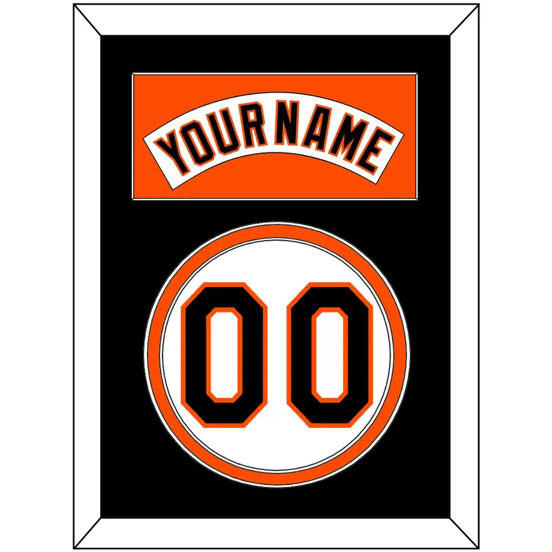 Baltimore Nameplate & Number - Home White (1995-1997) - Double Mat 4