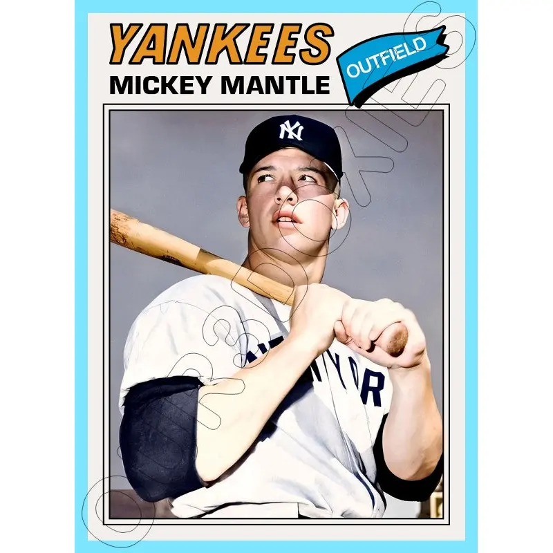 Mickey Mantle 1977 Topps Custom Card - 4880