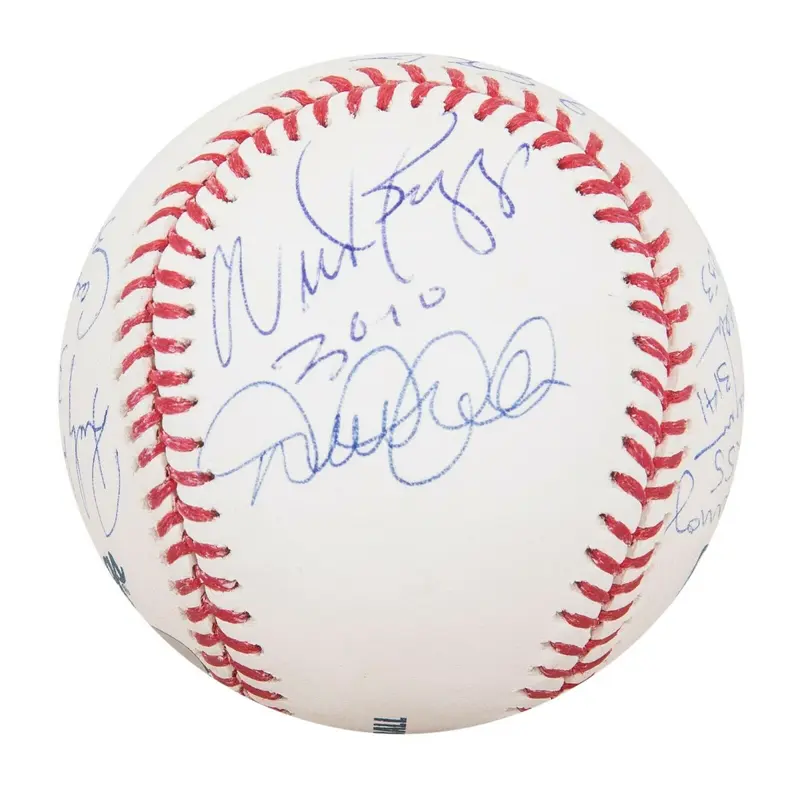 Derek Jeter Tony Gwynn Cal Ripken Jr. 3,000 Hit Club Signed Baseball Steiner COA