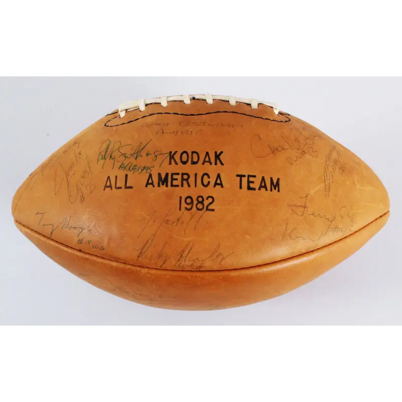 John Elway Pre Rookie 1982 College All America Team Signed NCAA Football JSA