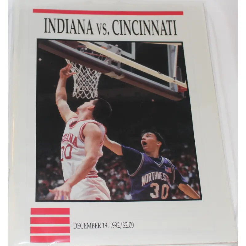1992 Cincinnati vs Indiana Basketball Program