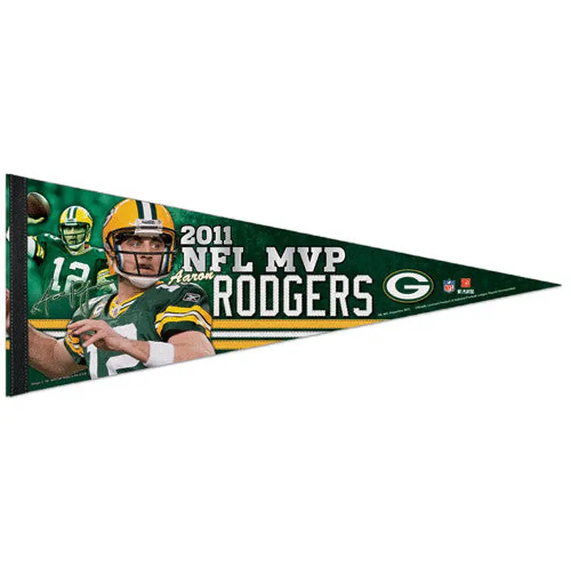 Aaron Rodgers 2011 NFL MVP Premium Felt Commemorative Pennant LE /2011