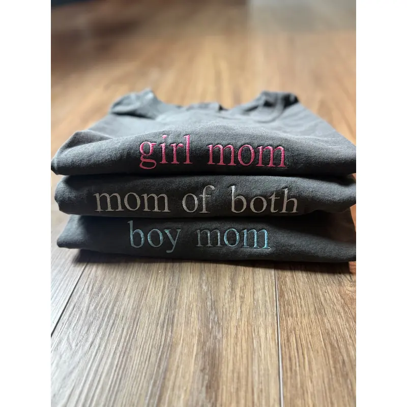 Comfort Color Embroidered Mom Tee