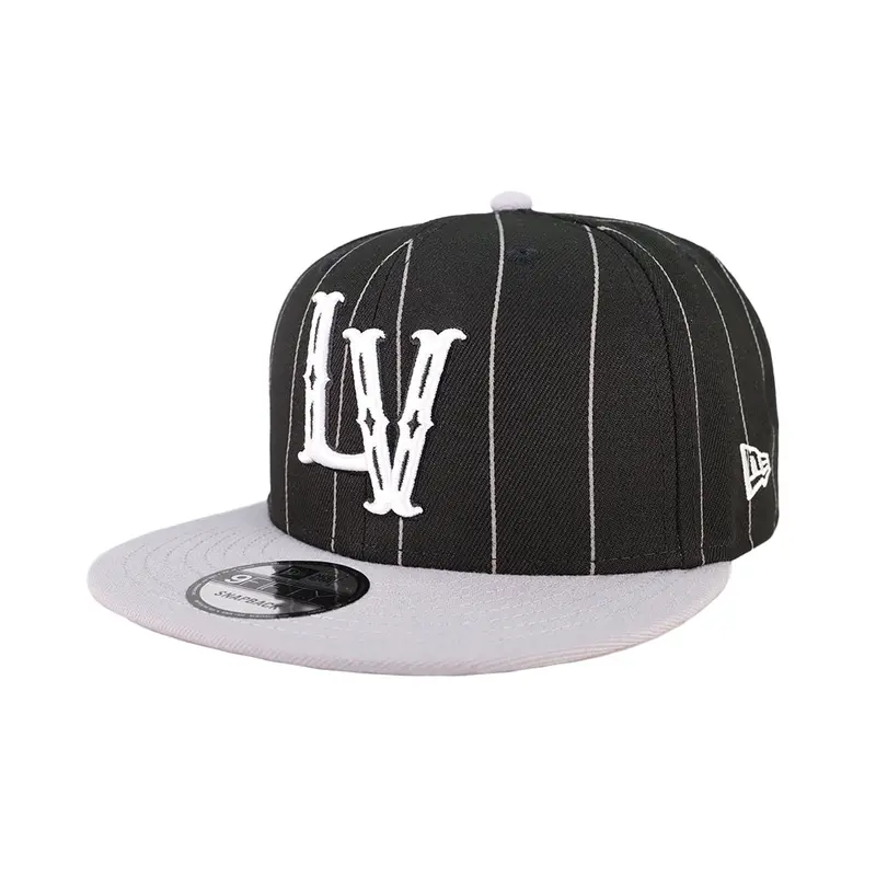 Reyes de Plata New Era LV Pinstripe Black/Gray 9FIFTY Snapback Hat