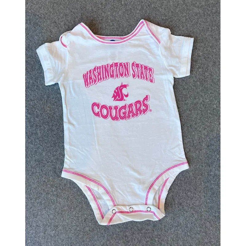 White WSU Baby Onesie