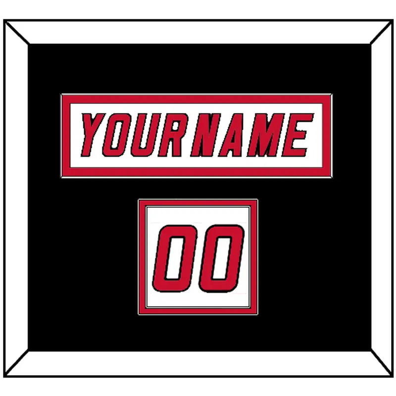 Carolina Nameplate & Number (Shoulder) - Road White (2007-2013) - Double Mat 3