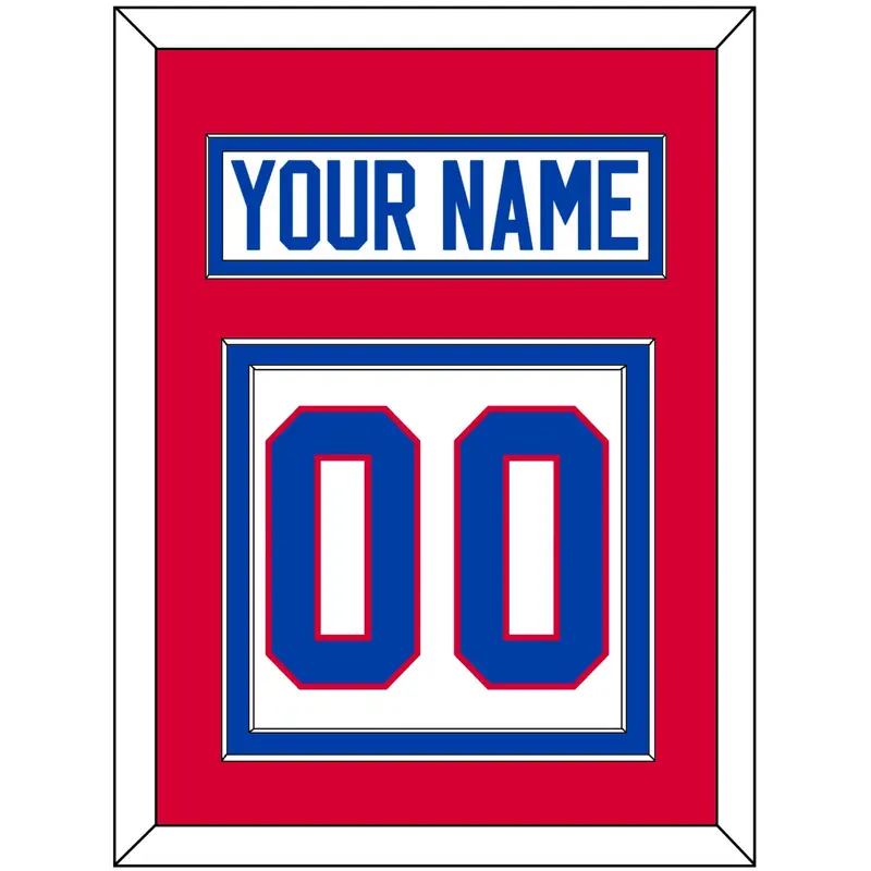 Washington Nameplate & Number (Back) - Home White (1979-1987) - Double Mat 2
