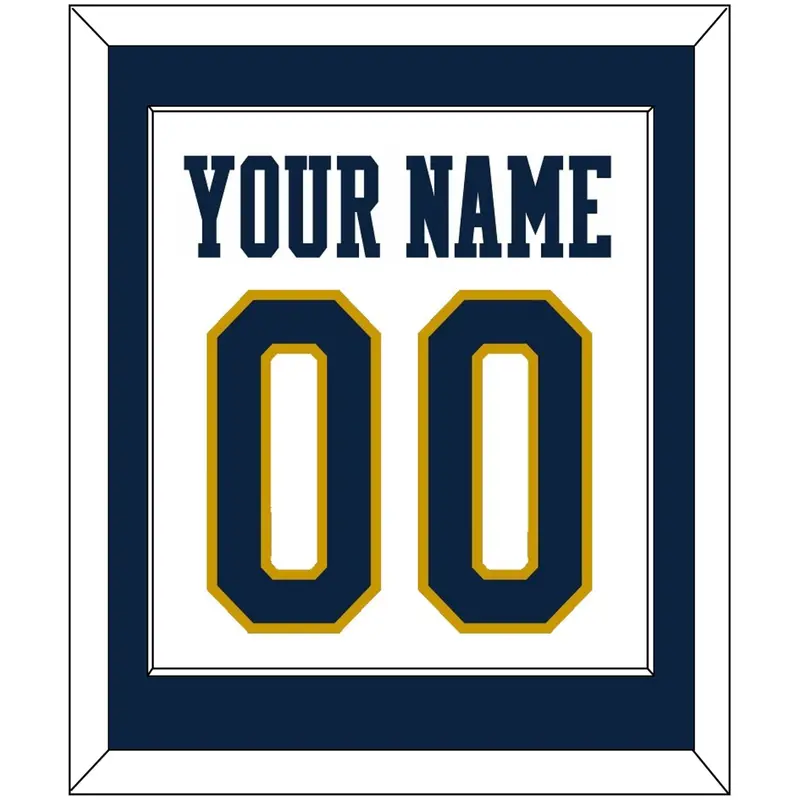 Notre Dame Basketball Name & Number - Home White - Single Mat 1