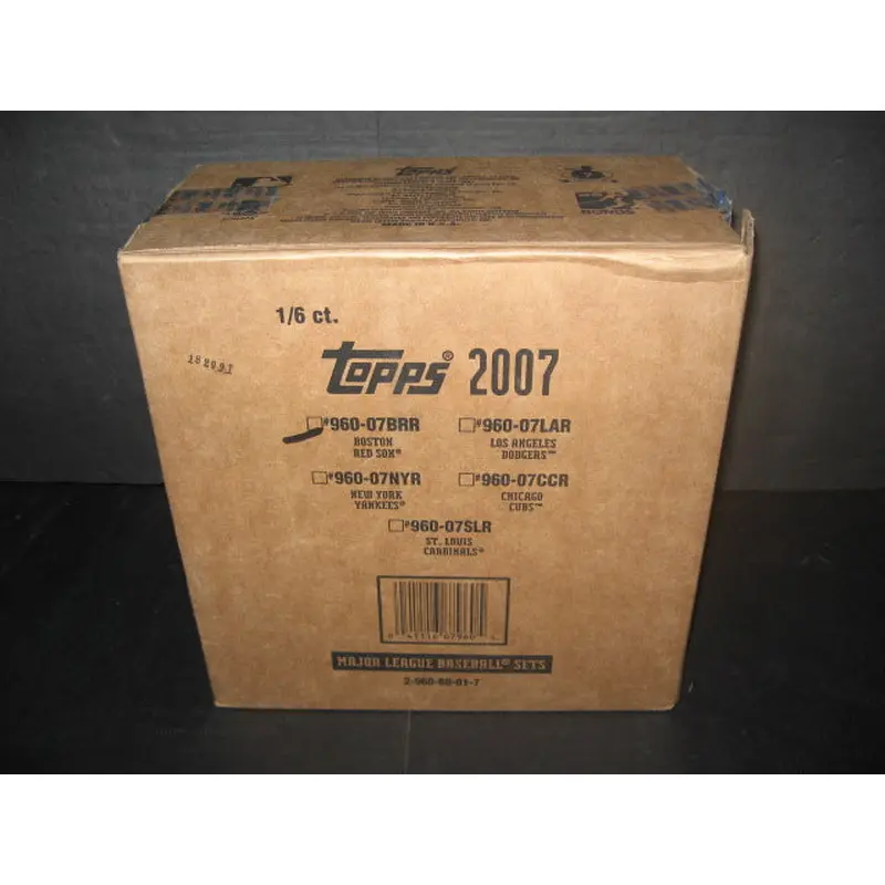 2007 Topps Baseball Factory Set Case (Red Sox) (6 Sets)