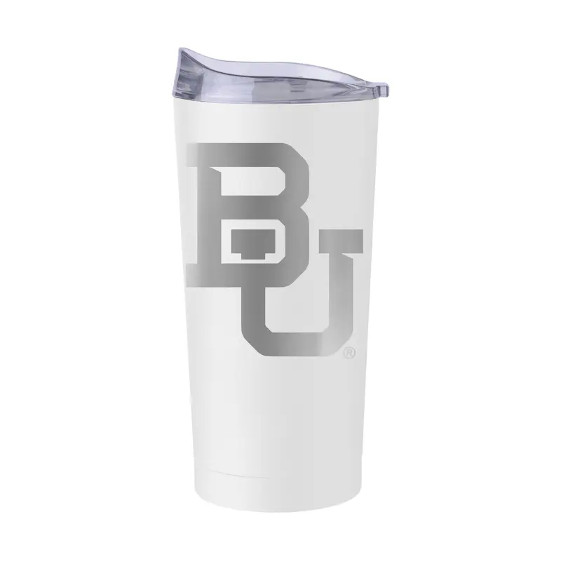 Baylor GunMetal 20oz White Powder Coat Tumbler
