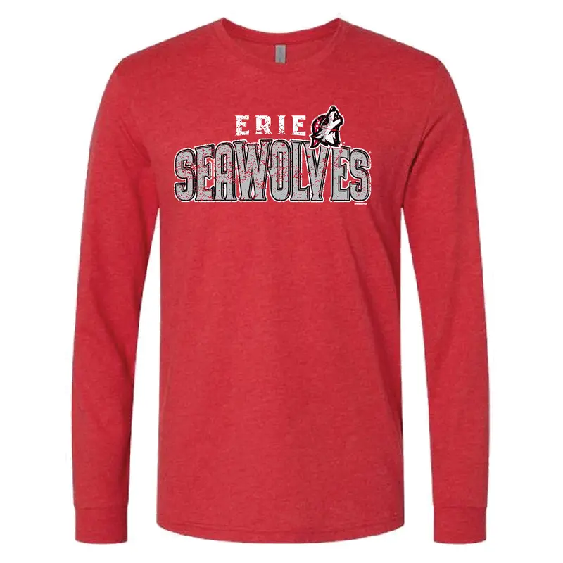 Erie SeaWolves BR Hooded L/S Tee