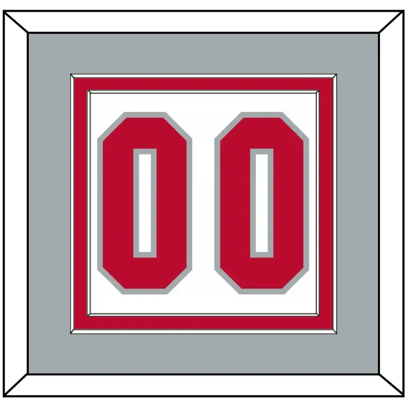Ohio State Basketball Number - Home White (2013-2014) - Double Mat 3