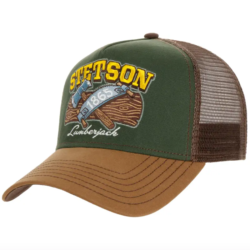 Stetson - Lumberjack Trucker Cap - Dark Green/Brown