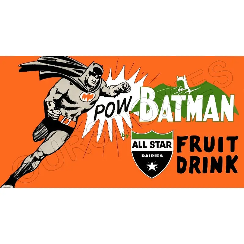 1966 Batman Fruit Drink Store Counter Standup Sign - 2617
