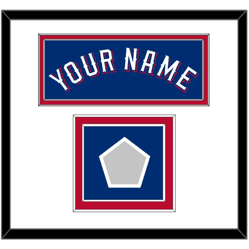 Texas Name & World Series Jersey Patch - Alternate Blue (2020-2023) - Double Mat 1