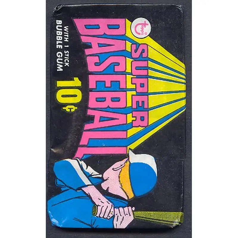 1971 Topps Baseball Unopened Super Pack w- Kaline Top