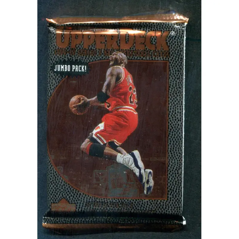 1996/97 Upper Deck Basketball Unopened Series 2 Jumbo Pack (14 Cards)