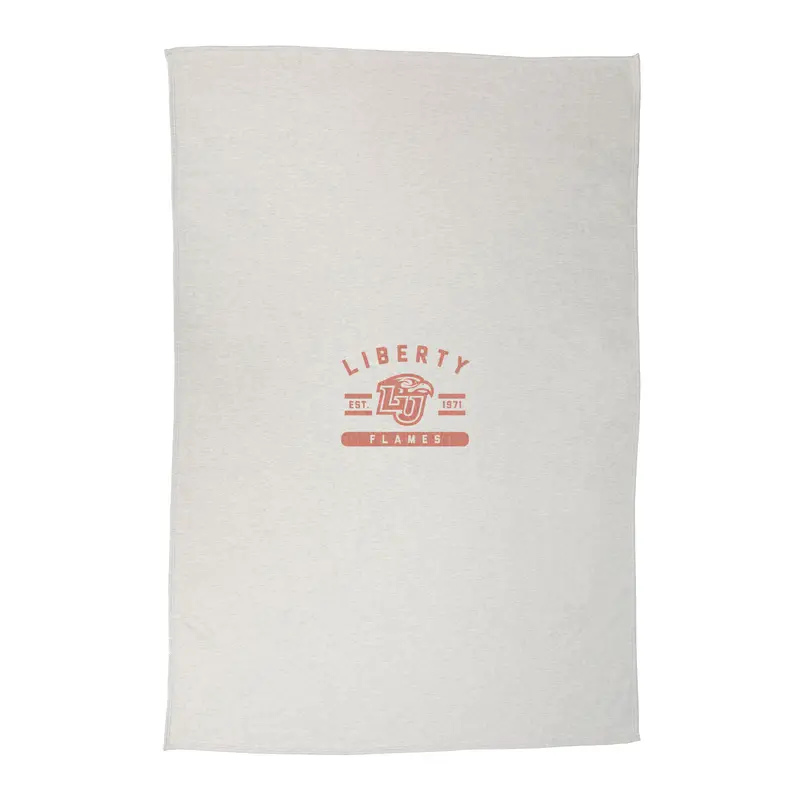Liberty University Red Logo Sublimated Sweatshirt Blanket