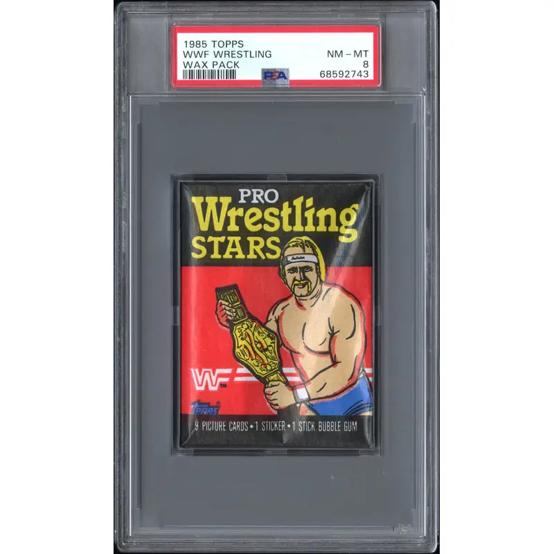 1985 Topps WWF Wrestling Unopened Pack PSA 8 Nm-Mint 2743