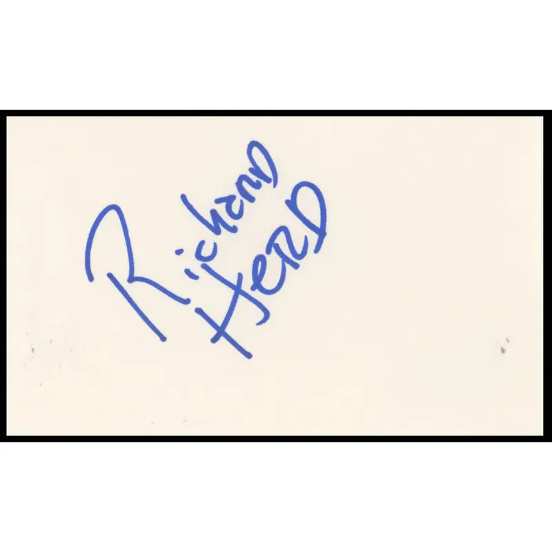 Richard Herd Star Trek: Voyager Authentic Signed 3x5 Index Card BAS #BR26822