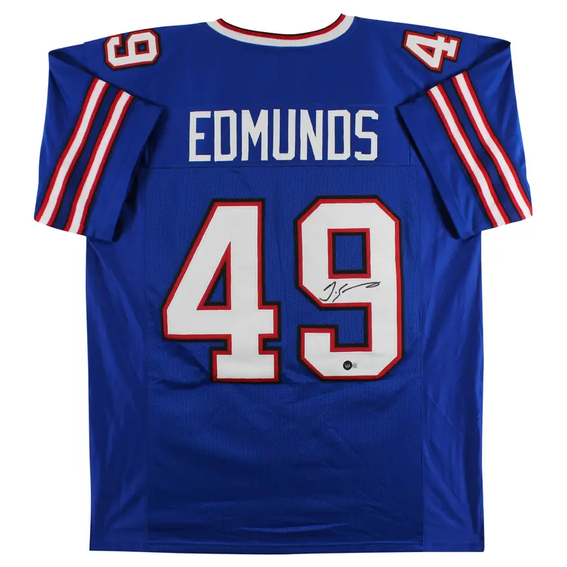 Tremaine Edmunds Authentic Signed Blue Pro Style Jersey Autographed BAS Witness