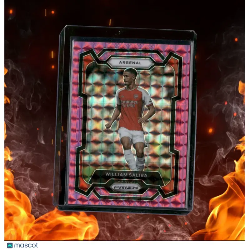 2023 Panini Prizm Premier League William Saliba Pink Mosaic Prizm #21