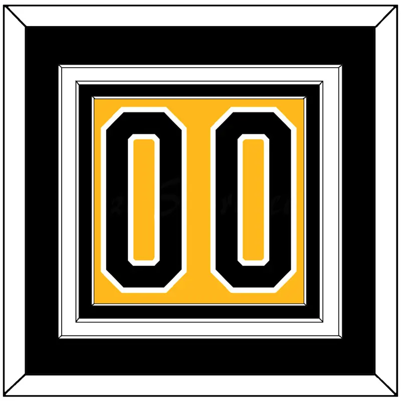 Pittsburgh Number (Back) - Alternate Gold (1980-1981) - Triple Mat 3