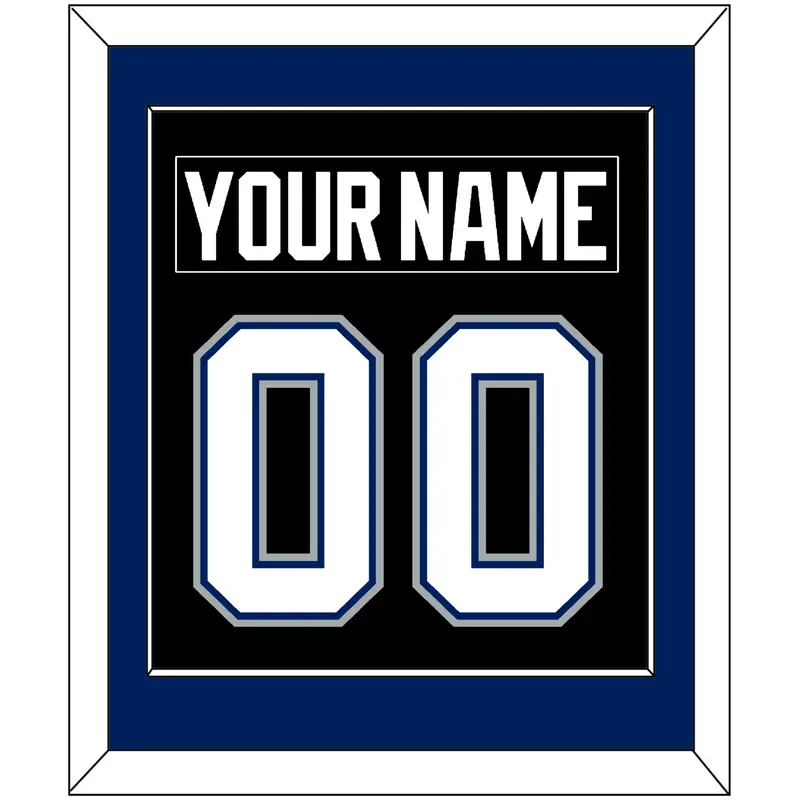 Tampa Bay Nameplate & Number (Back) Combined - Road Black (2001-2007) - Single Mat 2