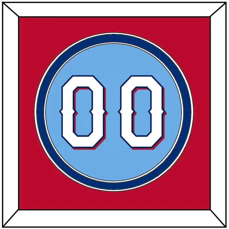 Texas Number - Alternate Powder Blue (2020-2023) - Double Mat 4