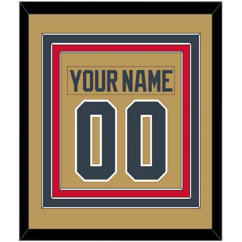 Vegas Nameplate & Number (Back) Combined - Alternate Gold - Triple Mat 3